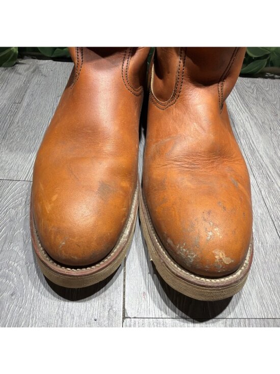 RED WING 866 PECOS Traction Tred Pull On Leather Work Boots Mens 12 B USA Brown main image 13